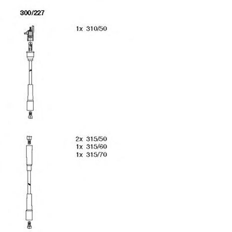 фото Bremi 300/227 Комплект высоковольтных проводов Bremi 300/227 Комплект высоковольтных проводов