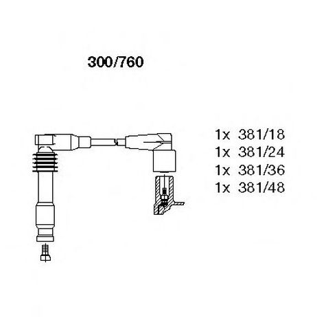 фото Bremi 300/760 Комплект высоковольтных проводов Bremi 300/760 Комплект высоковольтных проводов
