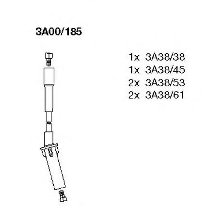 фото Bremi 3A0/0185 Комплект высоковольтных проводов Bremi 3A0/0185 Комплект высоковольтных проводов
