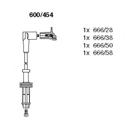 фото Bremi 600/454 Комплект высоковольтных проводов Bremi 600/454 Комплект высоковольтных проводов