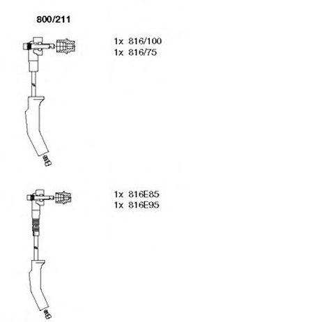 фото Bremi 800/211 Комплект высоковольтных проводов Bremi 800/211 Комплект высоковольтных проводов