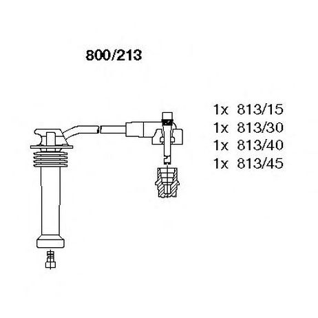 фото Bremi 800/213 Комплект высоковольтных проводов Bremi 800/213 Комплект высоковольтных проводов