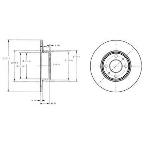 фото Delphi BG2322 Диск тормозной задний Delphi BG2322 Диск тормозной задний