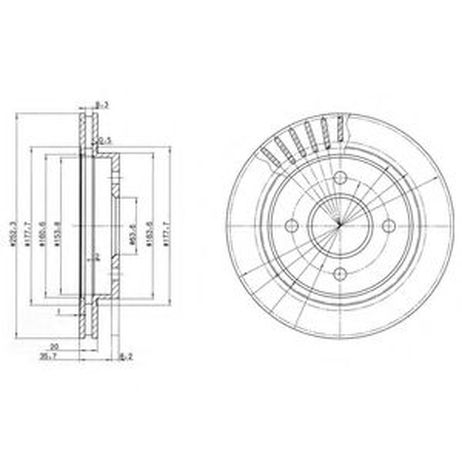 фото Delphi BG2700 Диск тормозной задний вентилируемый | зад | Delphi BG2700 Диск тормозной задний вентилируемый | зад |