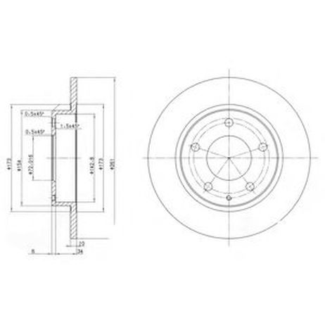 фото Delphi BG2806 Диск тормозной задний Delphi BG2806 Диск тормозной задний