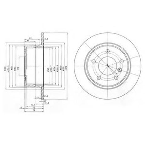 фото Delphi BG3040 Диск тормозной | зад | Delphi BG3040 Диск тормозной | зад |