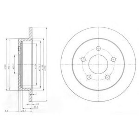 фото Delphi BG3143 Диск тормозной | зад | Delphi BG3143 Диск тормозной | зад |