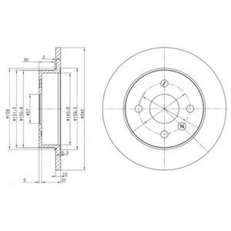 фото Delphi BG3403 Диск тормозной | зад | Delphi BG3403 Диск тормозной | зад |