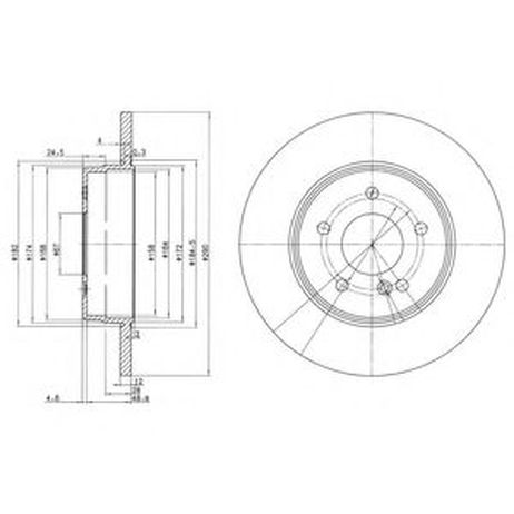 фото Delphi BG3602 Диск тормозной задний | зад | Delphi BG3602 Диск тормозной задний | зад |