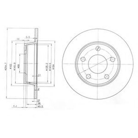 фото Delphi BG3671 Диск тормозной | зад | Delphi BG3671 Диск тормозной | зад |