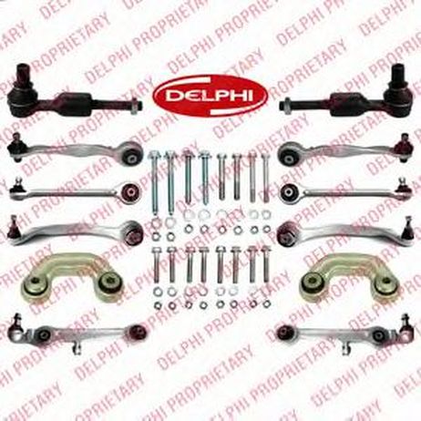 фото Delphi TC1300KIT Комплект рычагов подвески (2 рулевых наконечника + 2 стойки стабилизатора + 8 рычагов + болты) | перед | Delphi TC1300KIT Комплект рычагов подвески (2 рулевых наконечника + 2 стойки стабилизатора + 8 рычагов + болты) | перед |