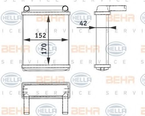 фото Hella 8FH 351 312-521 Отопитель салона | зад | Hella 8FH 351 312-521 Отопитель салона | зад |