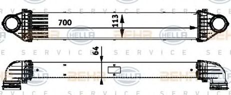 фото Hella 8ML 376 723-551 Радиатора интеркулера Hella 8ML 376 723-551 Радиатора интеркулера