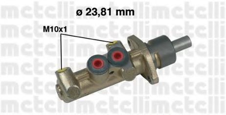 фото Metelli 05-0252 Главный тормозной цилиндр Metelli 05-0252 Главный тормозной цилиндр
