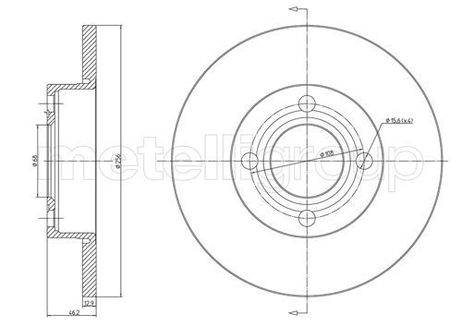 Metelli 23-0062 Диск тормозной | перед |