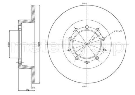 Metelli 23-0359 Диск тормозной | зад |
