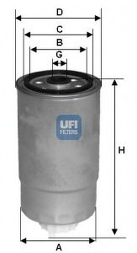 фото Ufi 24.351.00 Фильтр топливный Ufi 24.351.00 Фильтр топливный