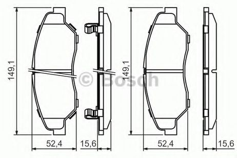 фото Bosch 0 986 424 696 Колодки тормозные дисковые | перед | Bosch 0 986 424 696 Колодки тормозные дисковые | перед |