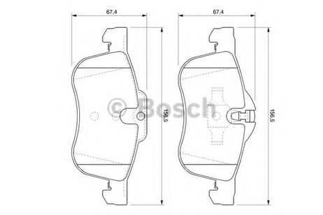 фото Bosch 0 986 424 758 Колодки тормозные дисковые | перед | Bosch 0 986 424 758 Колодки тормозные дисковые | перед |