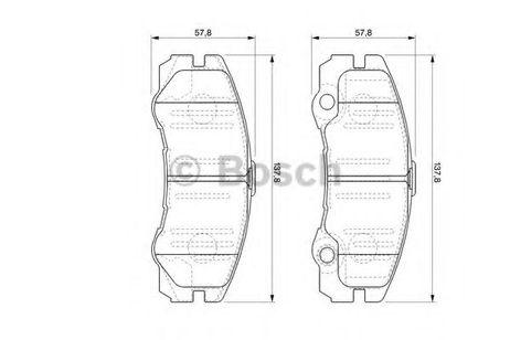 фото Bosch 0 986 424 760 Колодки тормозные дисковые | перед | Bosch 0 986 424 760 Колодки тормозные дисковые | перед |