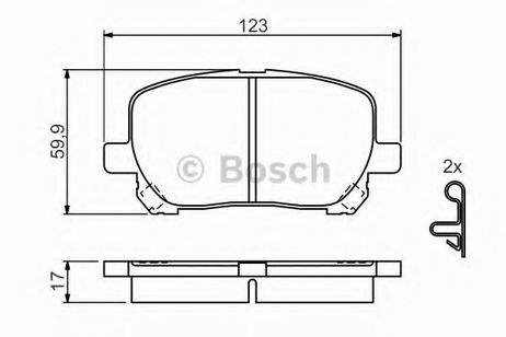 фото Bosch 0 986 424 761 Колодки тормозные дисковые | перед | Bosch 0 986 424 761 Колодки тормозные дисковые | перед |