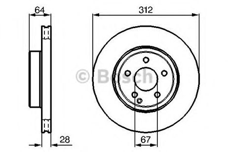 фото Bosch 0 986 479 040 Диск тормозной | перед | Bosch 0 986 479 040 Диск тормозной | перед |