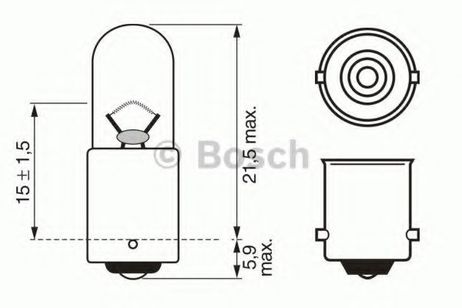 фото Bosch 1 987 302 512 Лампа T4W 24V 4W Bosch 1 987 302 512 Лампа T4W 24V 4W