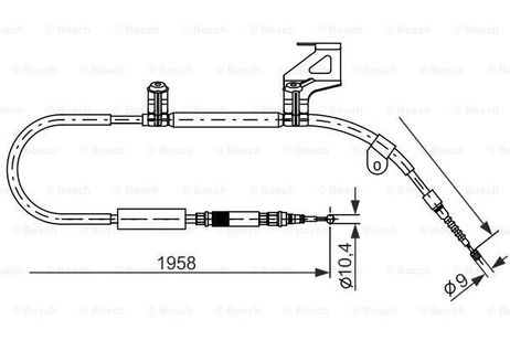 Bosch 1 987 477 604 Трос стояночного тормоза