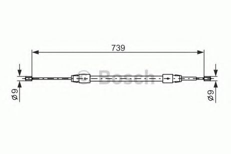 фото Bosch 1 987 477 691 Трос стояночного тормоза | зад прав | Bosch 1 987 477 691 Трос стояночного тормоза | зад прав |