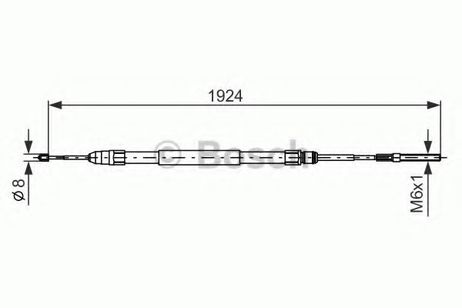 фото Bosch 1 987 477 693 Трос стояночного тормоза | лев | Bosch 1 987 477 693 Трос стояночного тормоза | лев |