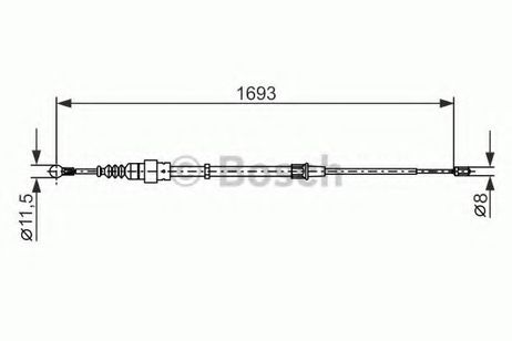 Bosch 1 987 477 698 Трос стояночного тормоза | зад прав/лев |