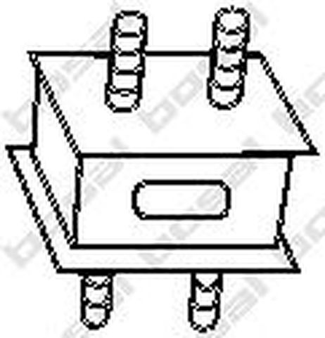 фото Bosal 255-726 Монтажный демпферный компонент выхлопной системы Bosal 255-726 Монтажный демпферный компонент выхлопной системы