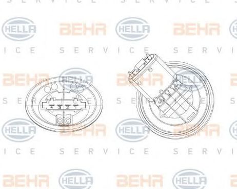 фото Hella 5HL 351 321-301 Резистор электродвигателя отопителя Hella 5HL 351 321-301 Резистор электродвигателя отопителя