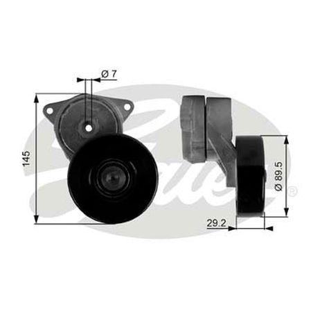 фото Gates T38169 Ролик натяжной приводного ремня Gates T38169 Ролик натяжной приводного ремня