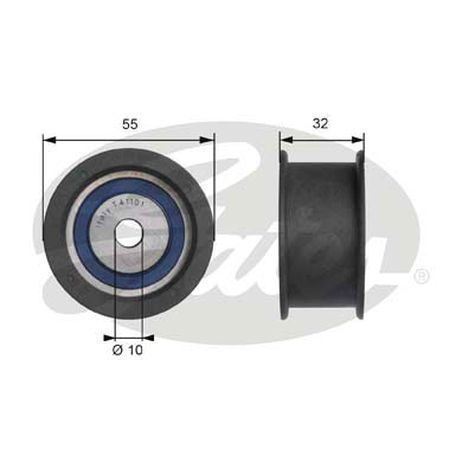 фото Gates T41101 Ролик промежуточный ремня ГРМ Gates T41101 Ролик промежуточный ремня ГРМ
