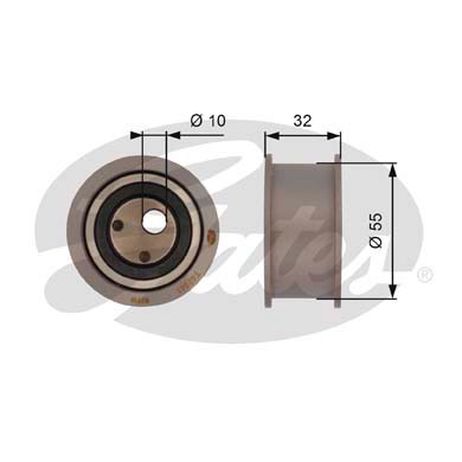 фото Gates T42041 Ролик промежуточный ремня ГРМ Gates T42041 Ролик промежуточный ремня ГРМ