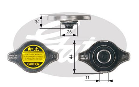 фото Gates RC127 Крышка горловины радиатора Gates RC127 Крышка горловины радиатора