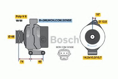 фото Bosch 0 986 044 701 Генератор Bosch 0 986 044 701 Генератор