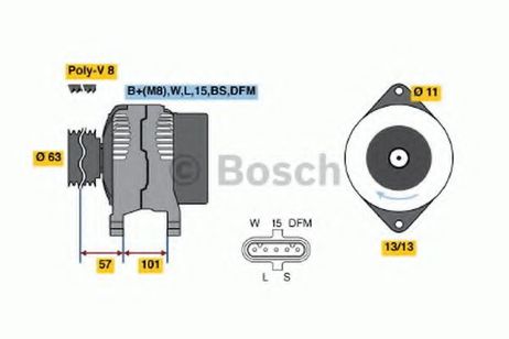 фото Bosch 0 986 046 290 Генератор Bosch 0 986 046 290 Генератор