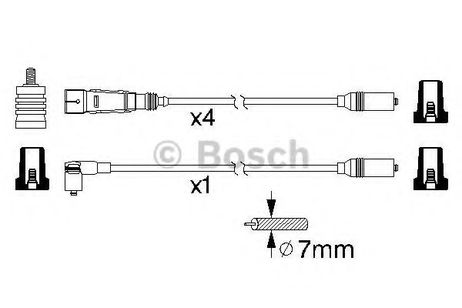 Bosch 0 986 356 339 Комплект высоковольтных проводов