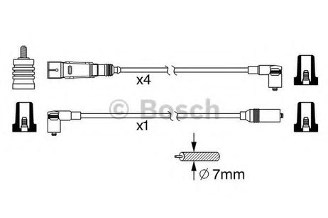 фото Bosch 0 986 356 342 Комплект высоковольтных проводов Bosch 0 986 356 342 Комплект высоковольтных проводов