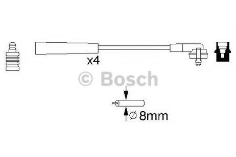 фото Bosch 0 986 356 700 Комплект высоковольтных проводов Bosch 0 986 356 700 Комплект высоковольтных проводов