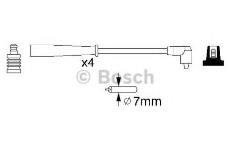 фото Bosch 0 986 356 727 Комплект высоковольтных проводов Bosch 0 986 356 727 Комплект высоковольтных проводов