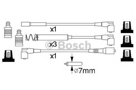 фото Bosch 0 986 356 747 Комплект высоковольтных проводов Bosch 0 986 356 747 Комплект высоковольтных проводов