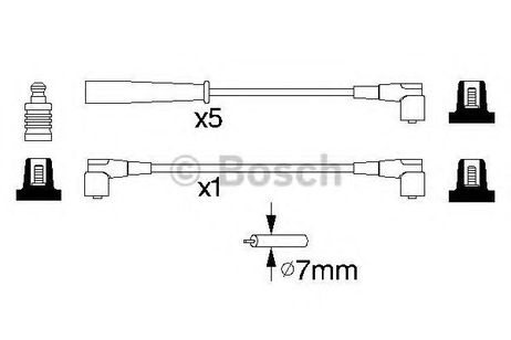 Bosch 0 986 356 753 Комплект высоковольтных проводов