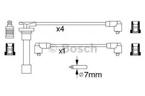фото Bosch 0 986 356 799 Комплект высоковольтных проводов Bosch 0 986 356 799 Комплект высоковольтных проводов
