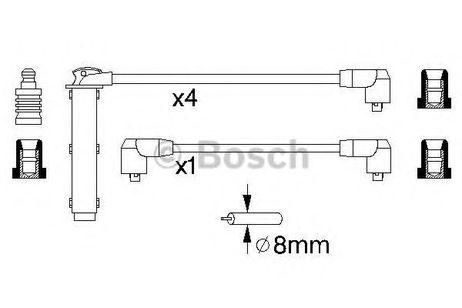 фото Bosch 0 986 356 802 Комплект высоковольтных проводов Bosch 0 986 356 802 Комплект высоковольтных проводов