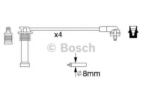 фото Bosch 0 986 356 805 Комплект высоковольтных проводов Bosch 0 986 356 805 Комплект высоковольтных проводов