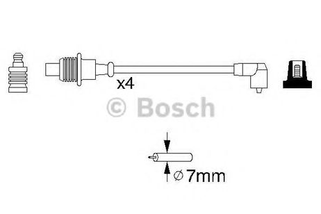 фото Bosch 0 986 356 854 Комплект высоковольтных проводов Bosch 0 986 356 854 Комплект высоковольтных проводов