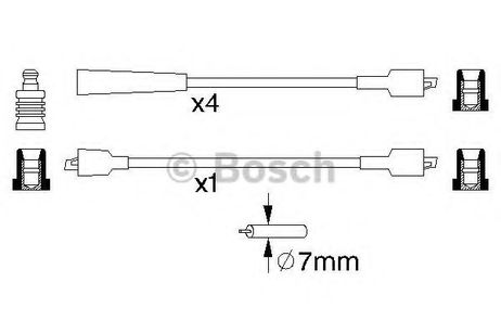 фото Bosch 0 986 356 855 Комплект высоковольтных проводов Bosch 0 986 356 855 Комплект высоковольтных проводов